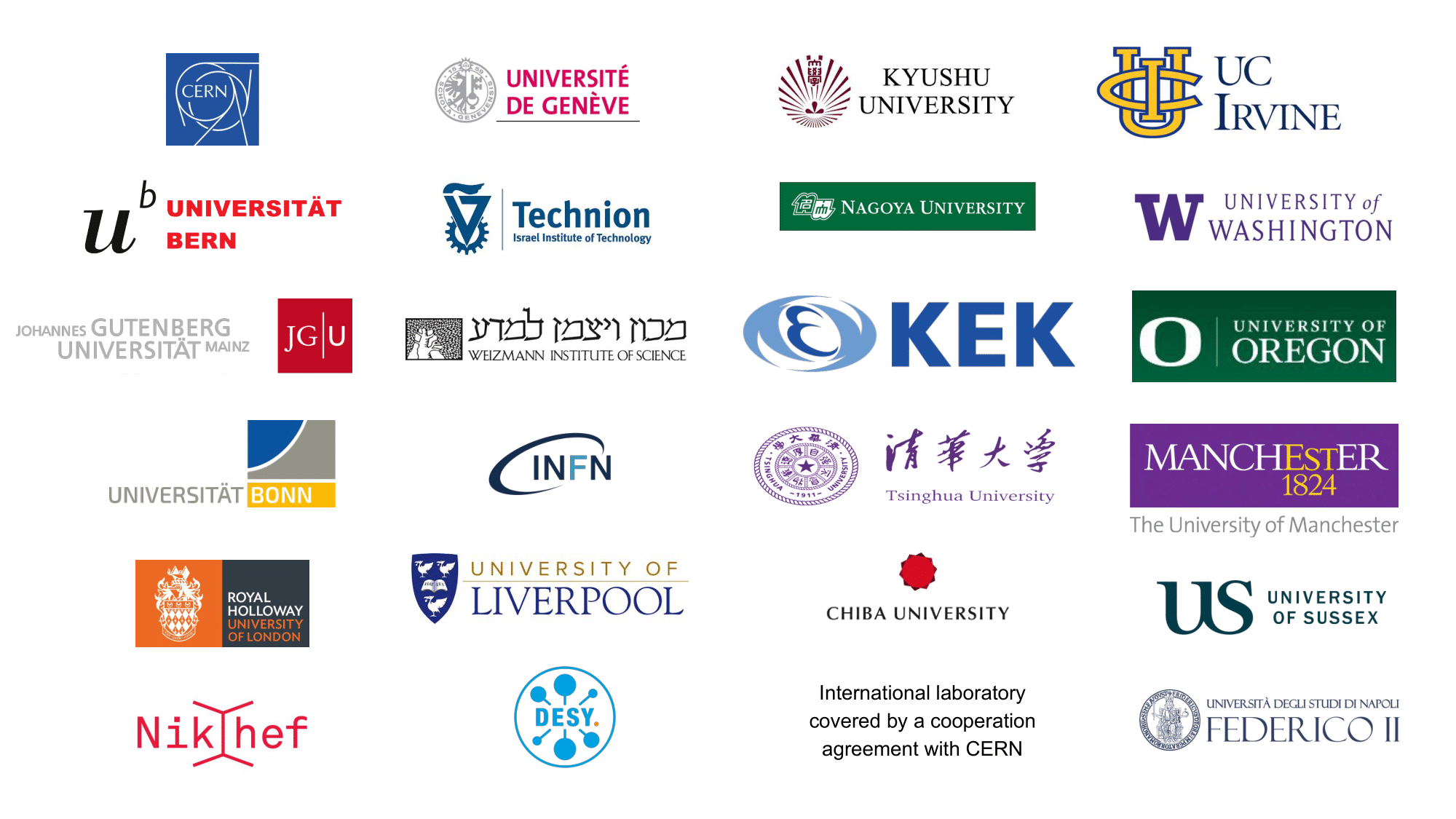 FASER institution logos